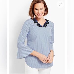 Talbots Rikrack Trim Blouse 1X